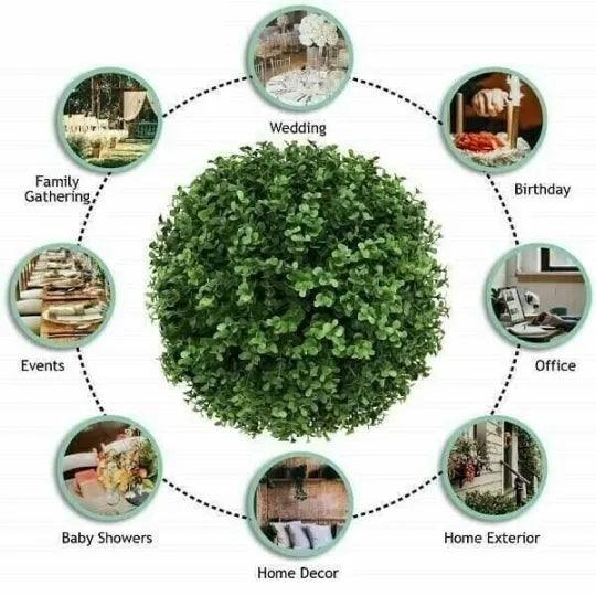 Décoration boule d'herbe simulée Lighteme - Cette plante est toujours verte ! 