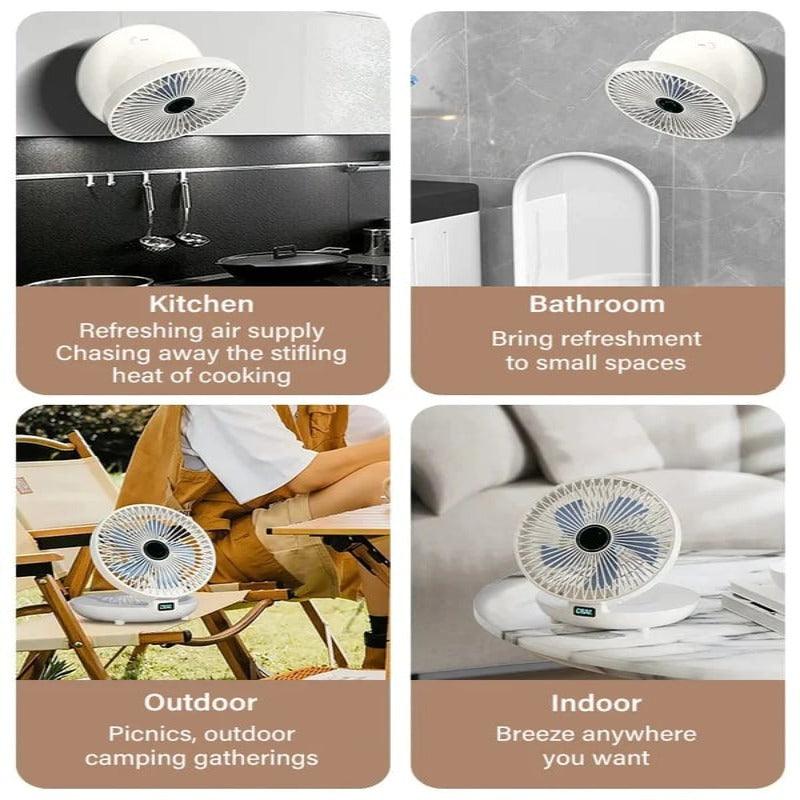 Lighteme Haushaltsventilator mit doppeltem Verwendungszweck und LED-Licht