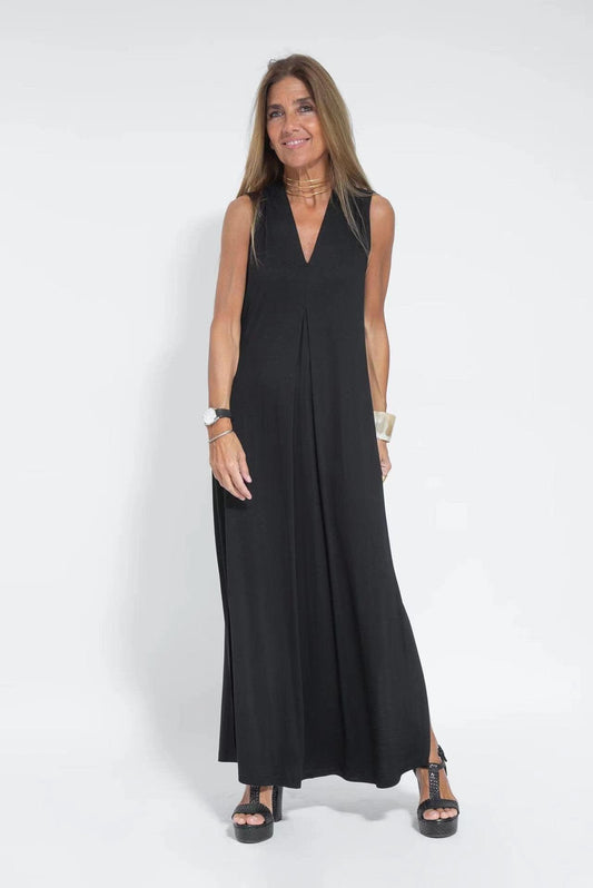 Elegantes, einfarbiges, ärmelloses Maxikleid von Lighteme