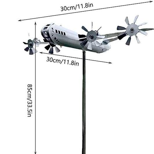 Handgefertigte B-29-Flugzeug-Windmühle von Lighteme 