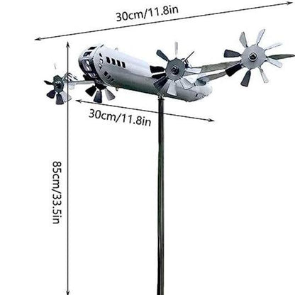 Handgefertigte B-29-Flugzeug-Windmühle von Lighteme 