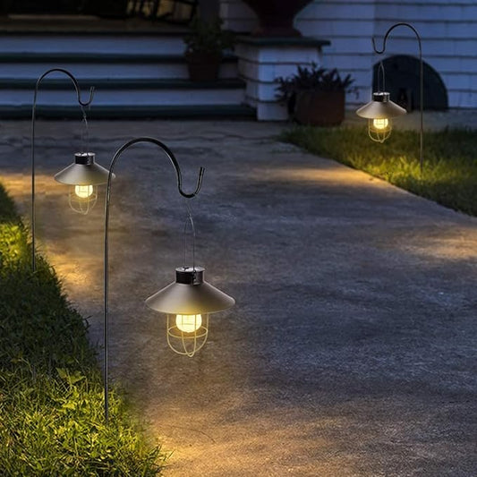 Lighteme Hanging Solar Lantern with Shepherd Hook 31 Inch