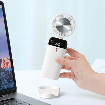Tragbarer Ventilator von Lighteme mit Telefonständer
