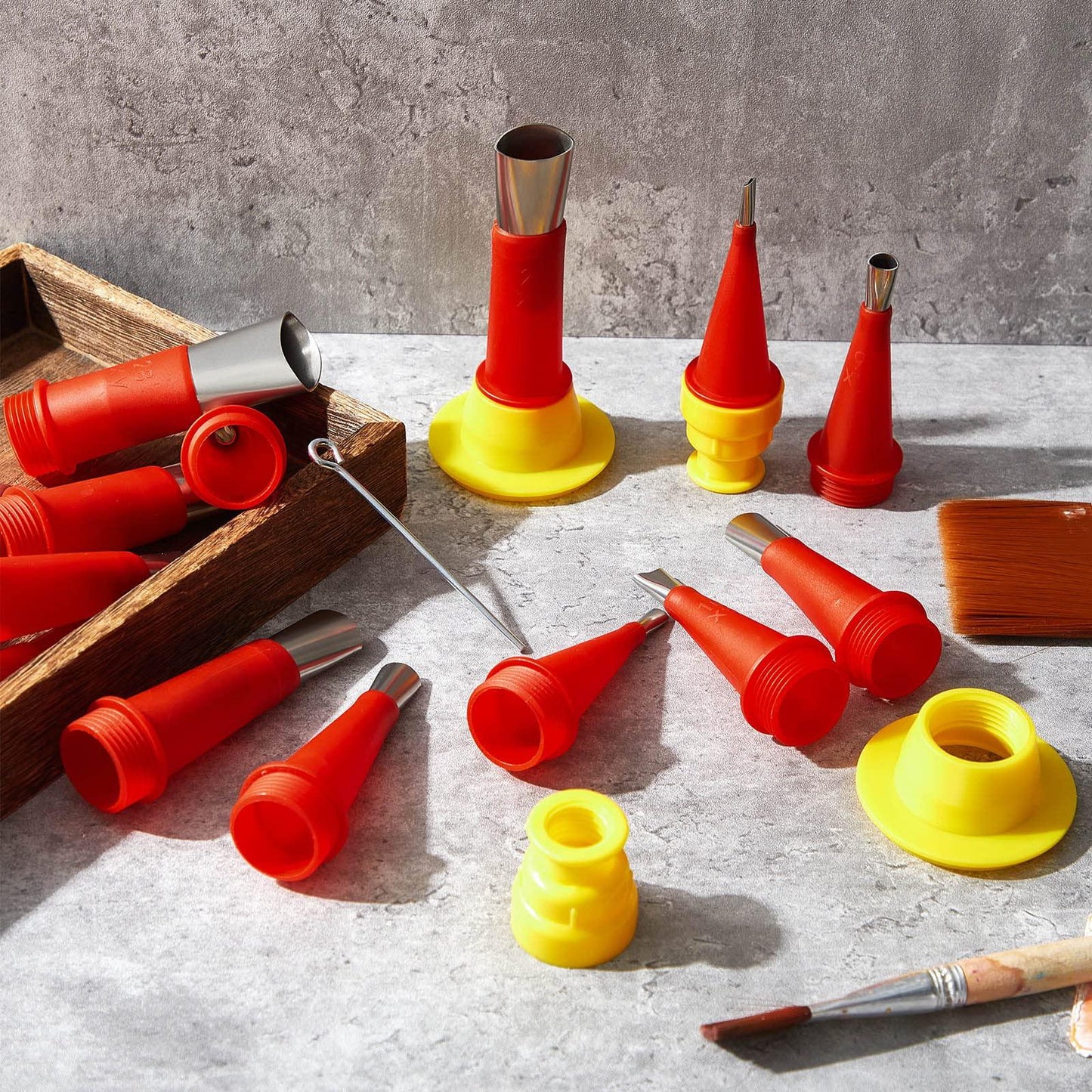 Ensemble d'outils de buse en caoutchouc intégrée universelle Lighteme