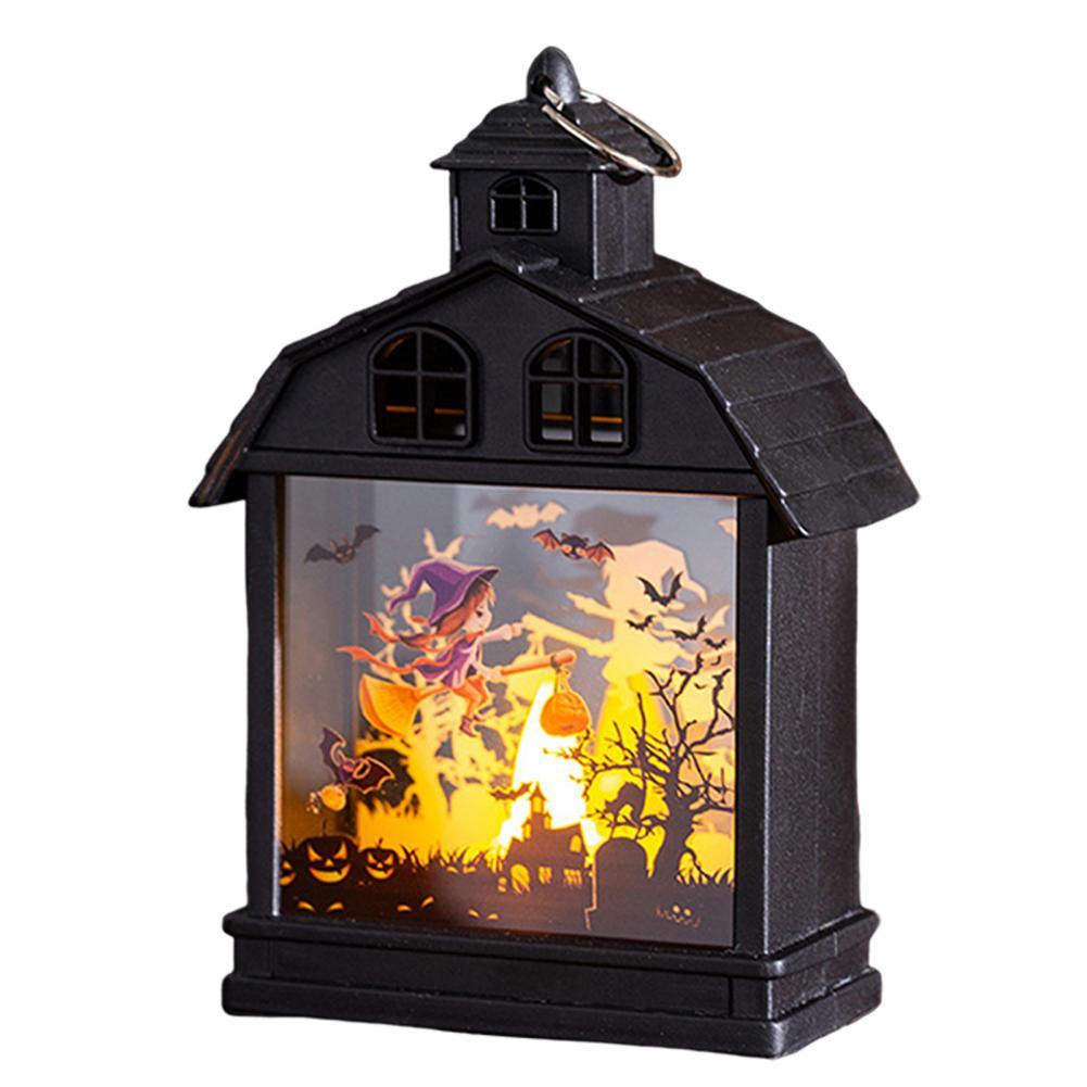 Lanterne d'Halloween vintage Lighteme avec bougie sans flamme - Lot de 4