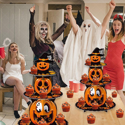 Présentoir à cupcakes Lighteme sur le thème d'Halloween