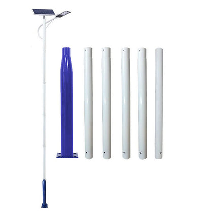 Lampadaire Lighteme de 6 m (20 pi) de qualité commerciale pour rue, stationnement et drapeau, aluminium + cage, paquet de 1