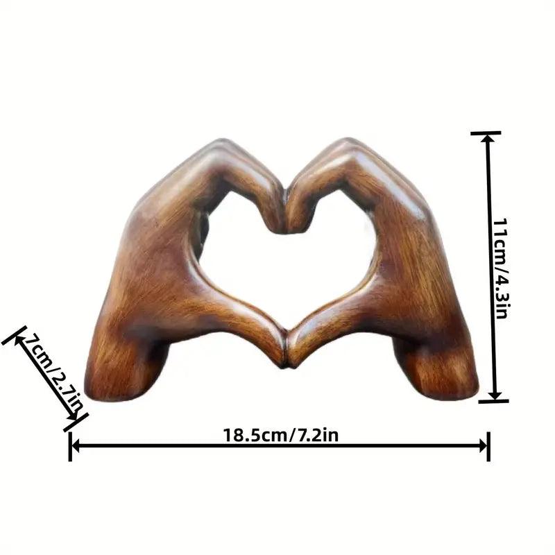 Handdeko Lighteme Love mit Holzmaserung
