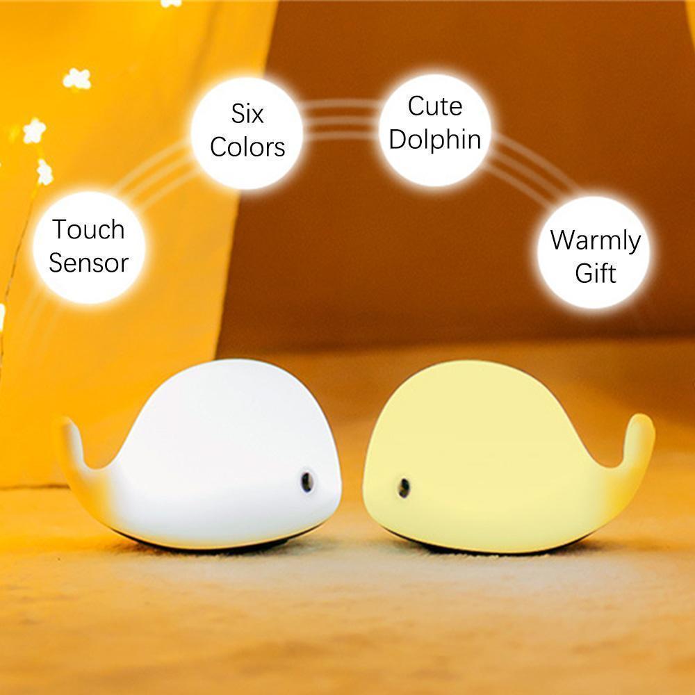 Lighteme Niedliches Delfin-Touch-Nachtlicht