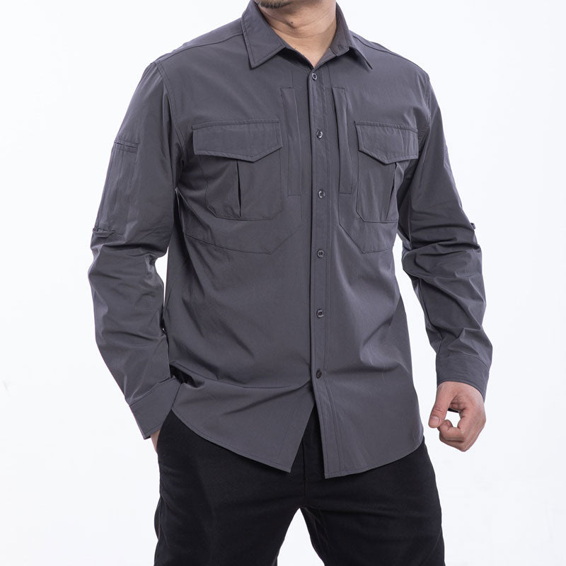 Lighteme Tactical Herren Langarmhemd, Stretchstoff, warme Jacke für den Winter