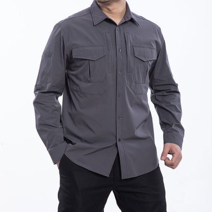 Lighteme Tactical Herren Langarmhemd, Stretchstoff, warme Jacke für den Winter
