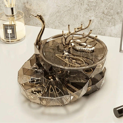 Boîte de rangement pour bijoux en forme de cygne Lighteme - Organisez vos bijoux avec style !