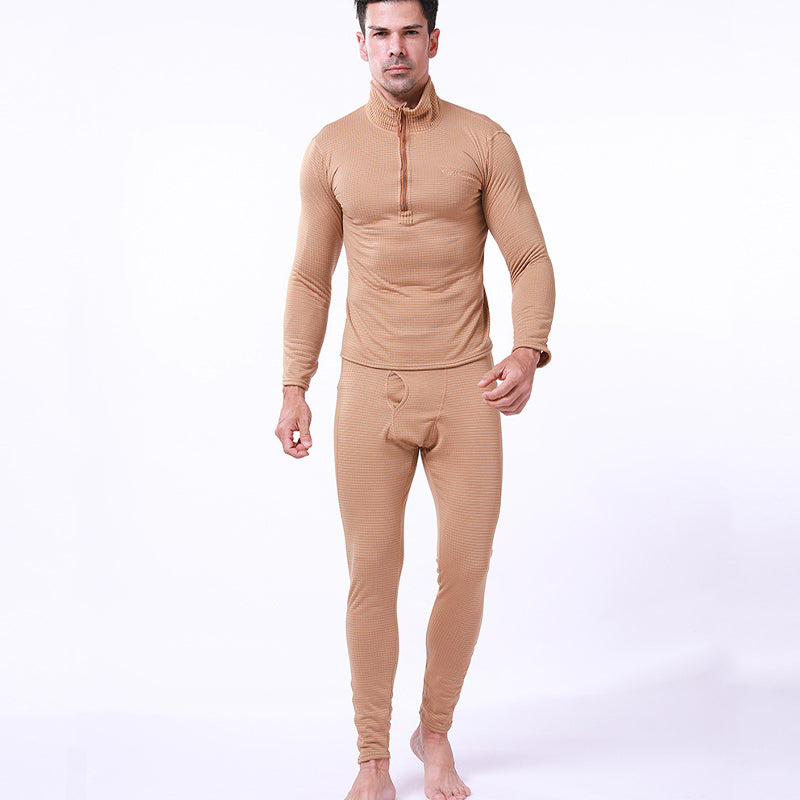 Ensemble de sous-vêtements de sport tactiques en polaire chaude pour hommes Lighteme