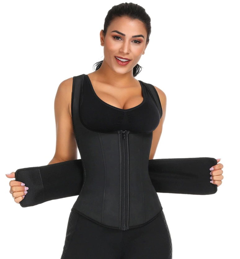 Gilet ceinture de sudation Lighteme Waist Trainer - Fitness Trimmer ~ Avec Velcro et fermeture éclair !
