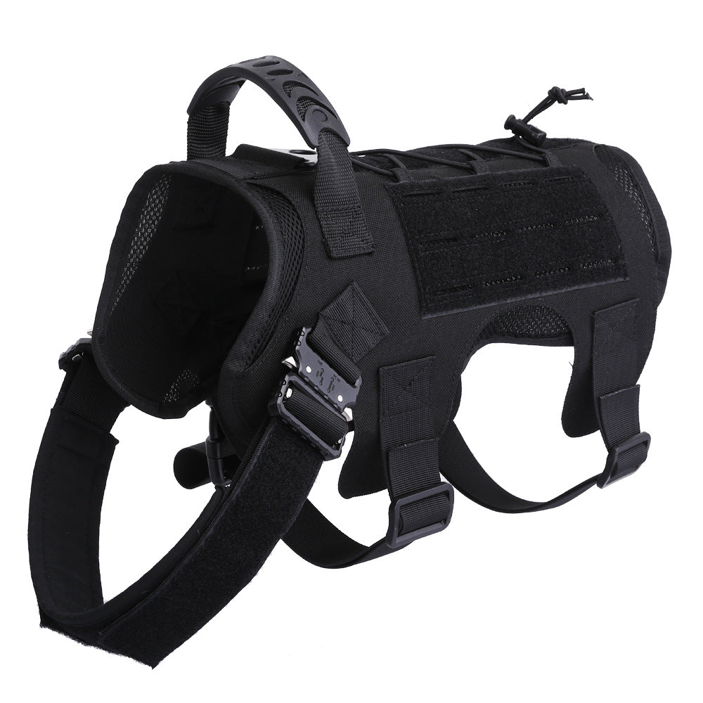 Harnais tactique en nylon pour chien Lighteme - Harnais de dressage pour chien très résistant - Sans traction - Liquidation