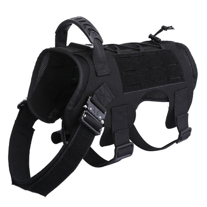 Harnais tactique en nylon pour chien Lighteme - Harnais de dressage pour chien très résistant - Sans traction - Liquidation