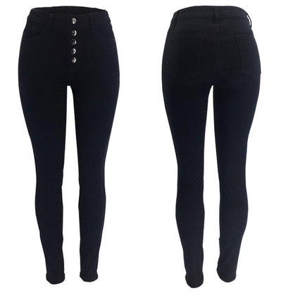Ihrtrade Button Front High Waist Jeans