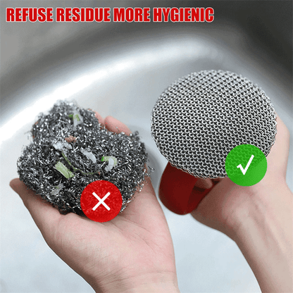 Lighteme Langlebiger Kettenschrubber aus Edelstahl für Gusseisenpfannen