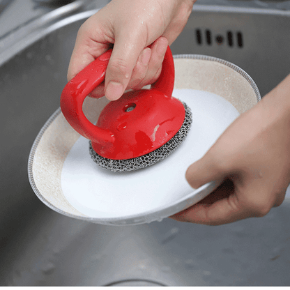 Lighteme Langlebiger Kettenschrubber aus Edelstahl für Gusseisenpfannen