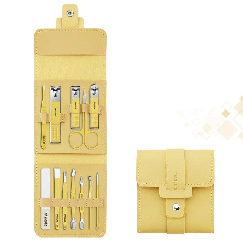 Lighteme Lot de 12 à 16 coupe-ongles en acier inoxydable avec sac pliable