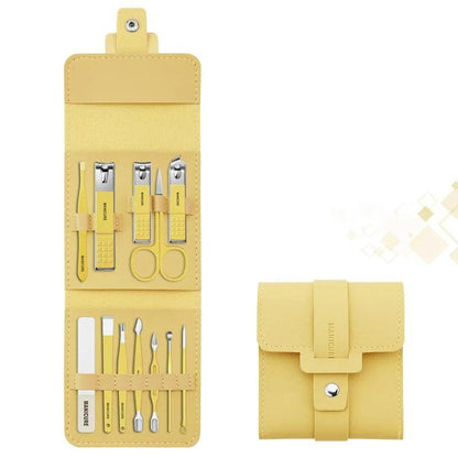 Lighteme Lot de 12 à 16 coupe-ongles en acier inoxydable avec sac pliable