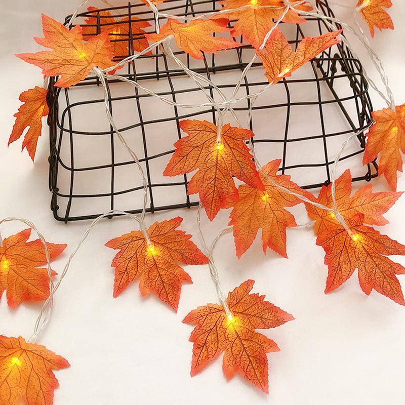 Guirlande lumineuse LED en forme de feuille d'érable pour Halloween Lighteme