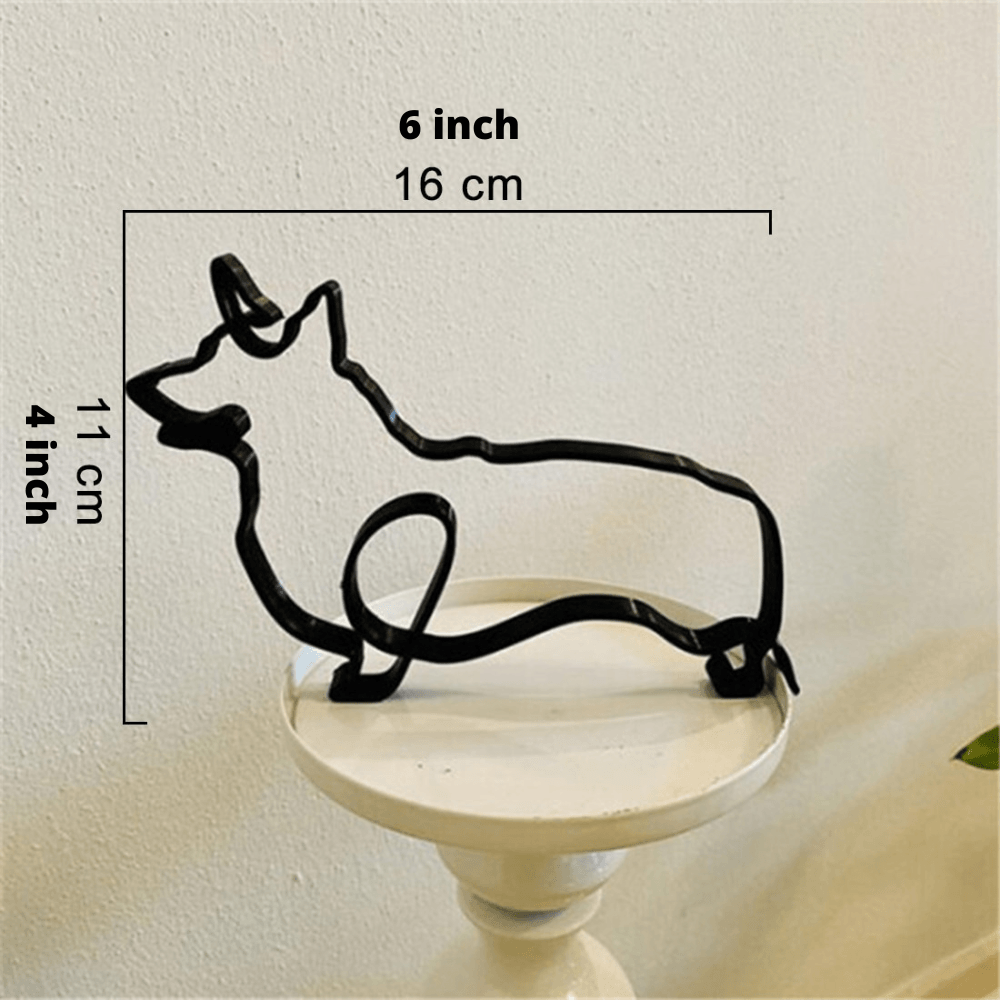 Lighteme Hunde- und Katzenskulpturen aus Metall 