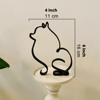 Lighteme Hunde- und Katzenskulpturen aus Metall 