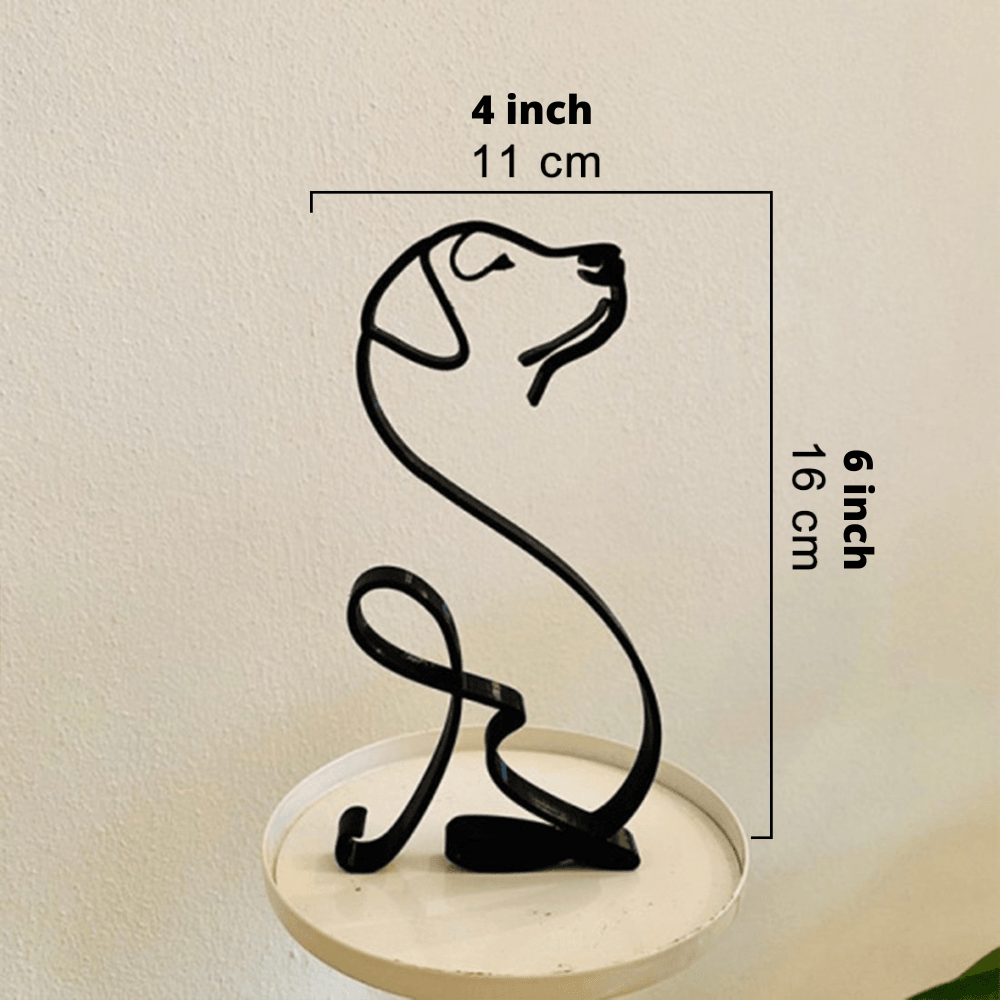 Lighteme Hunde- und Katzenskulpturen aus Metall 