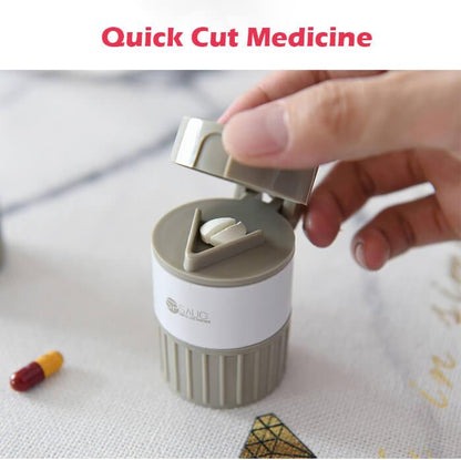 Lighteme Portable medicine cutter, multifunctional medicine storage box
