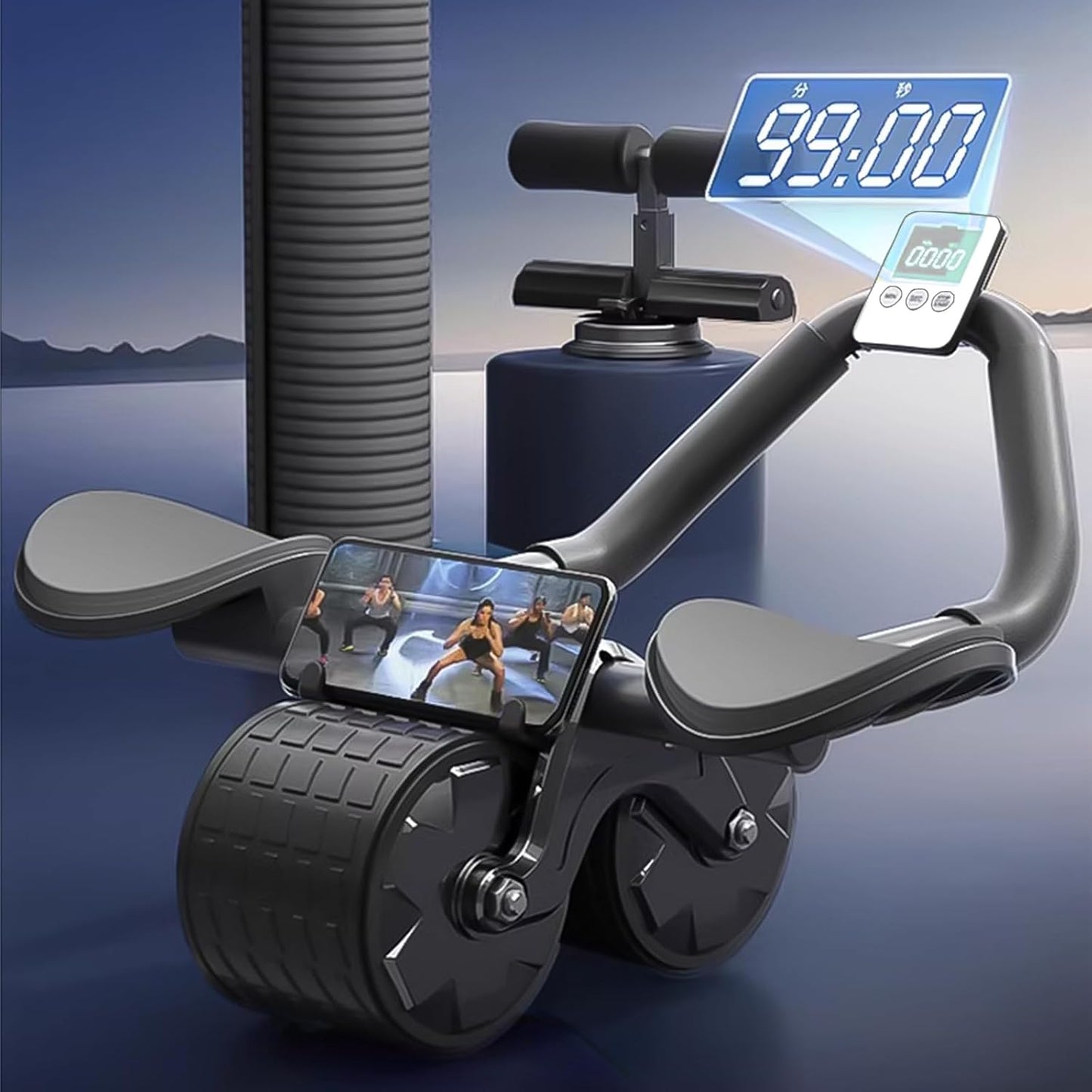 Lighteme Bauchmuskeltrainer mit besserer Unterstützung und Timer