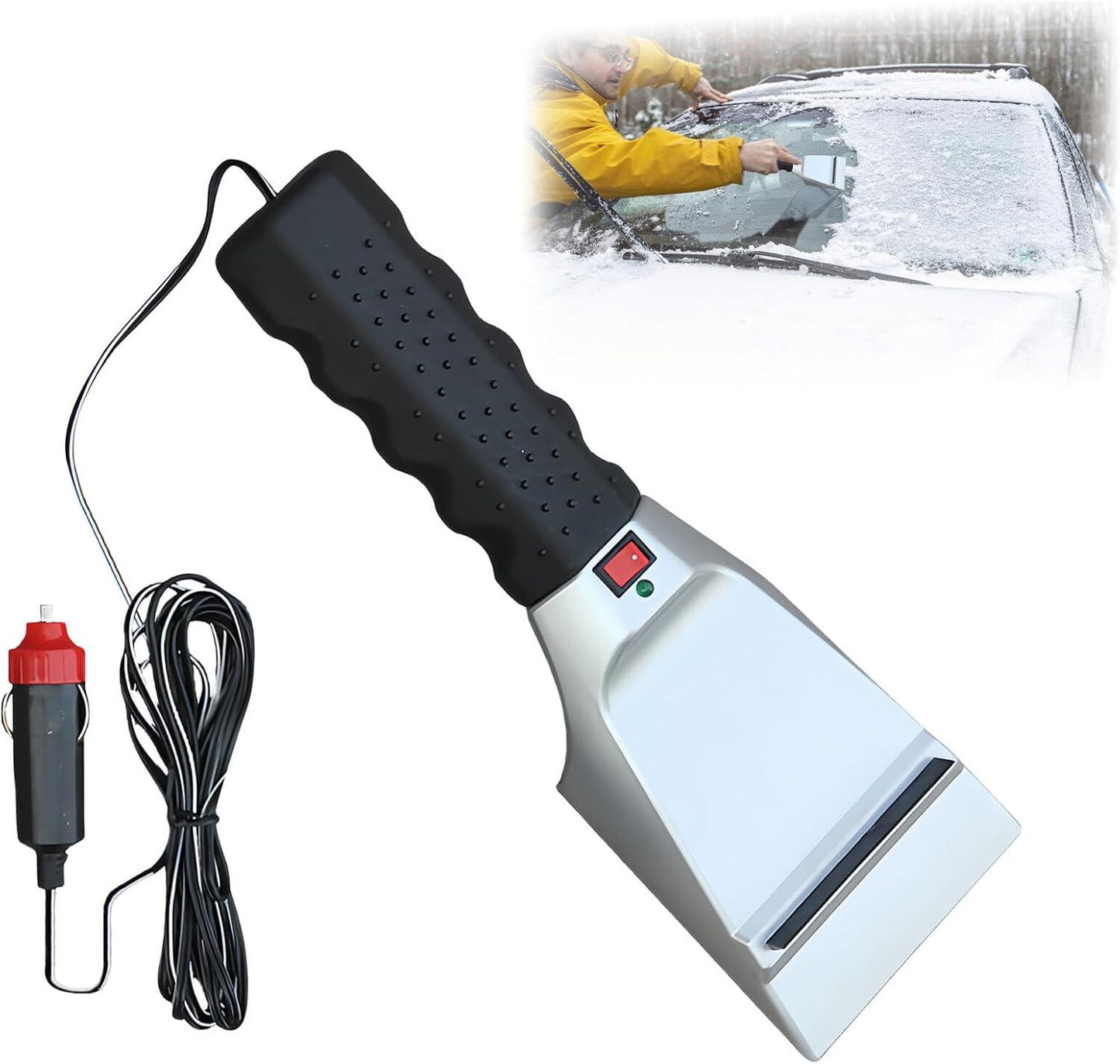 Lighteme Auto beheizter Schnee- und Eiskratzer
