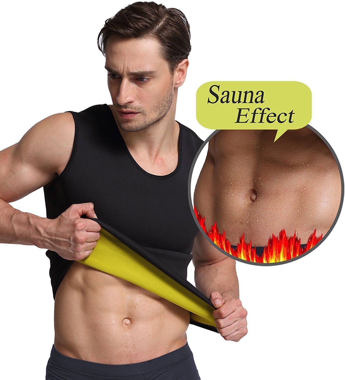 Gilet de sauna Lighteme pour hommes - Brûlez la graisse du ventre !