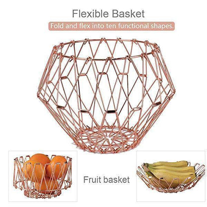 Lighteme Collapsible Stainless Steel Wire Basket (3 colors & 3 sizes)