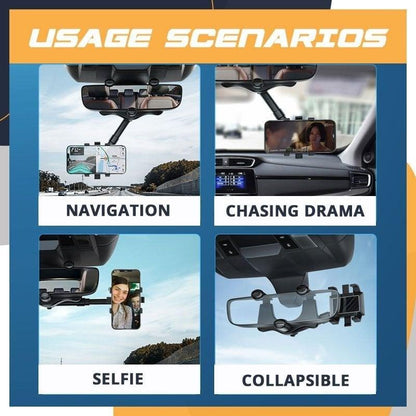 Support de téléphone de voiture rotatif et rétractable Lighteme