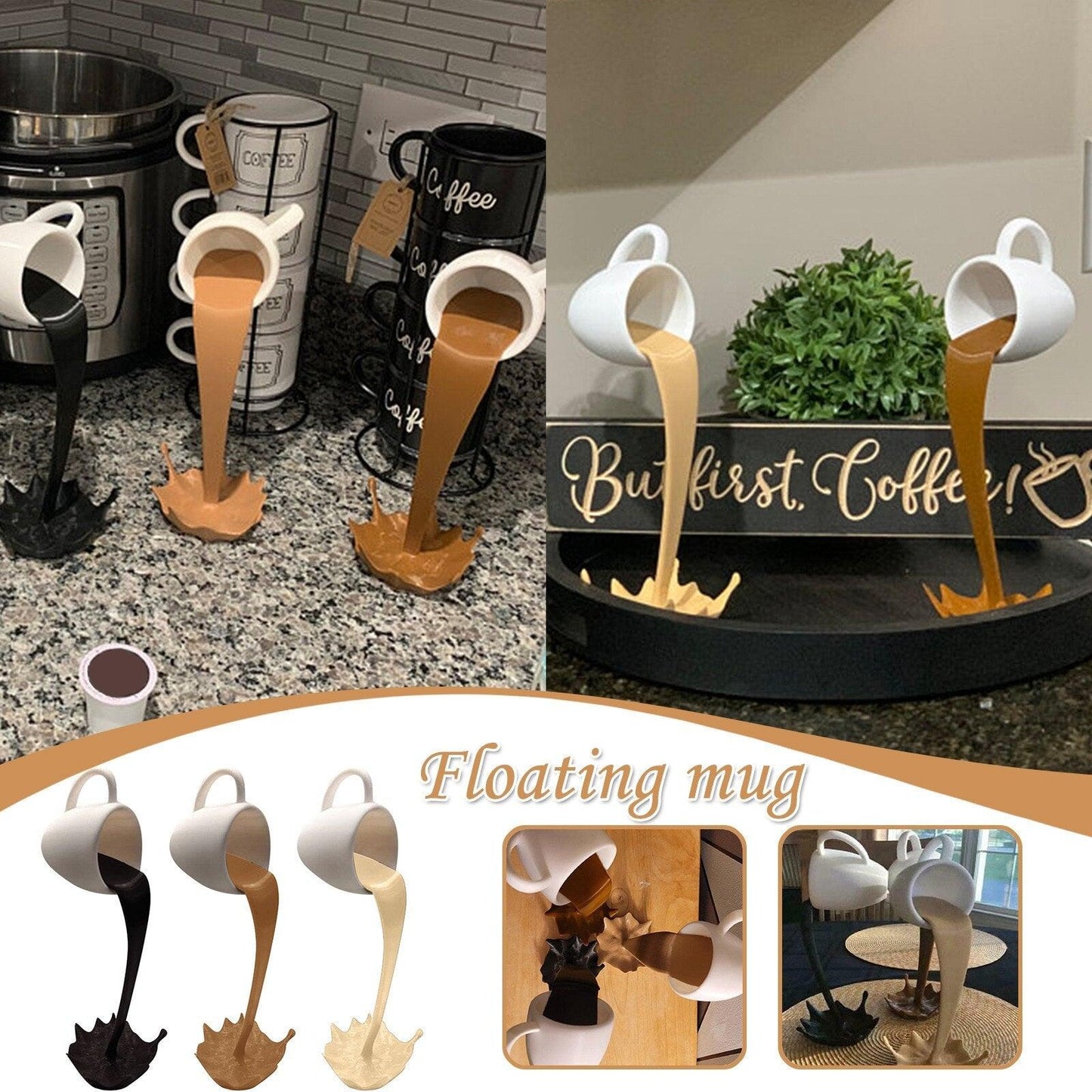 Lighteme Schwimmende Kaffeetasse Dekor | 2 KAUFEN, 3 ERHALTEN 