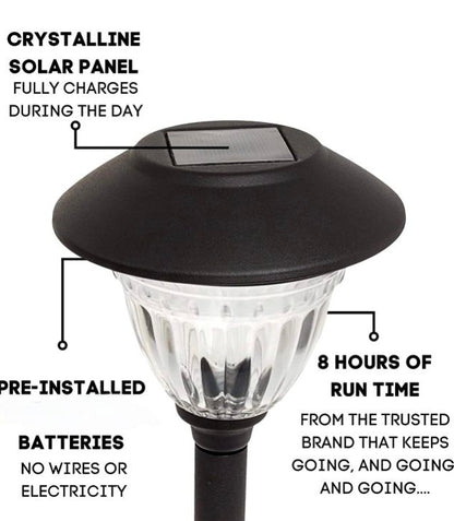 Lighteme 10er-Pack Solar-LED-Wegeleuchten für den Außenbereich, Edelstahl 