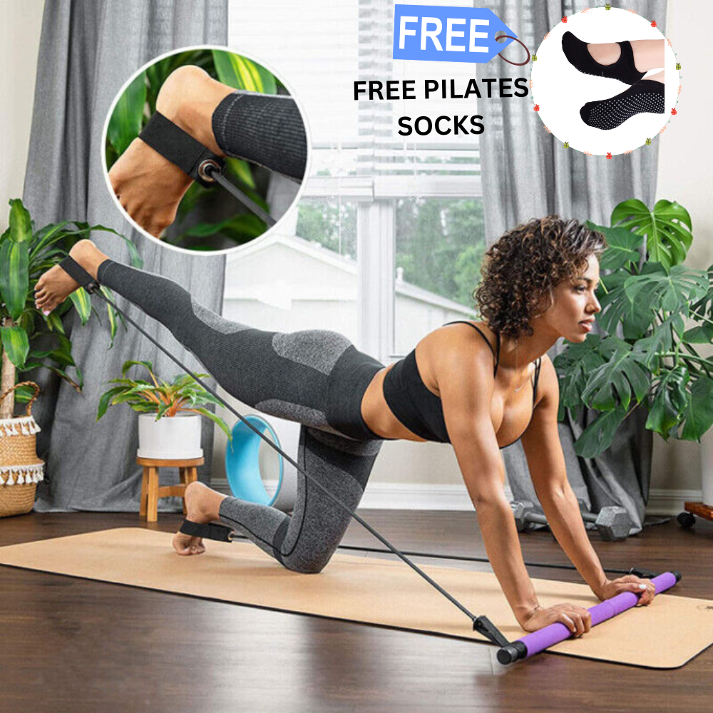 Barre Pilates multifonctionnelle Lighteme extensible – Entraînement complet du corps à domicile