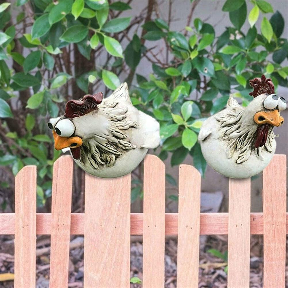 Lighteme 1+1 FREE | Garden chicken figures with big eyes
