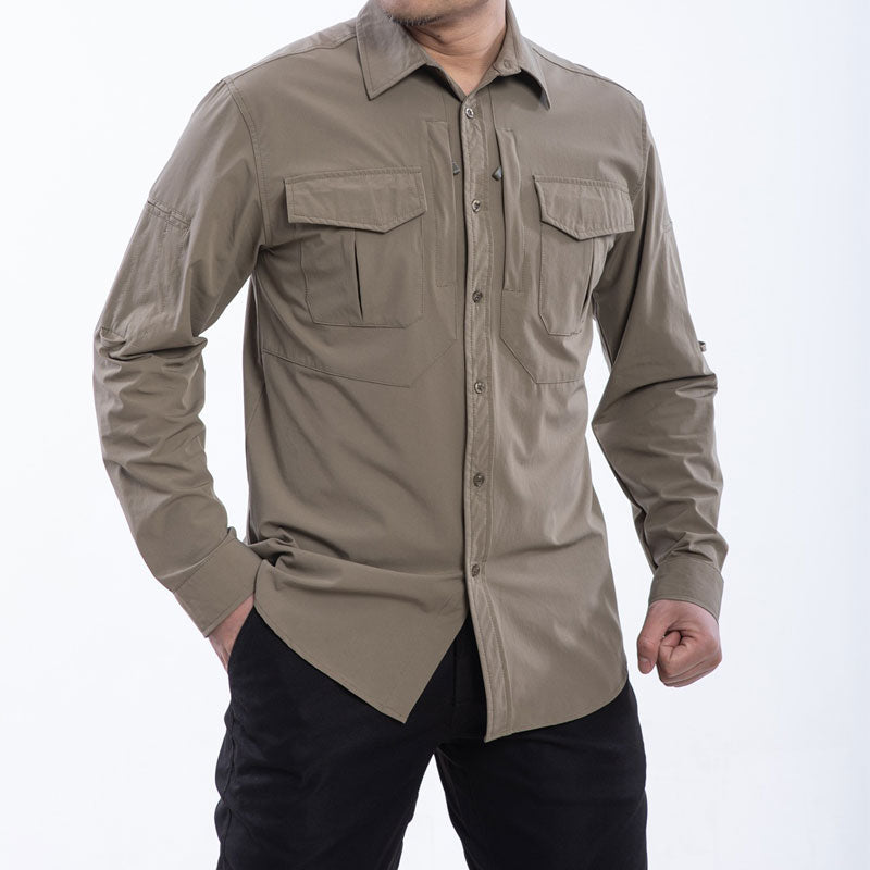 Lighteme Tactical Herren Langarmhemd, Stretchstoff, warme Jacke für den Winter