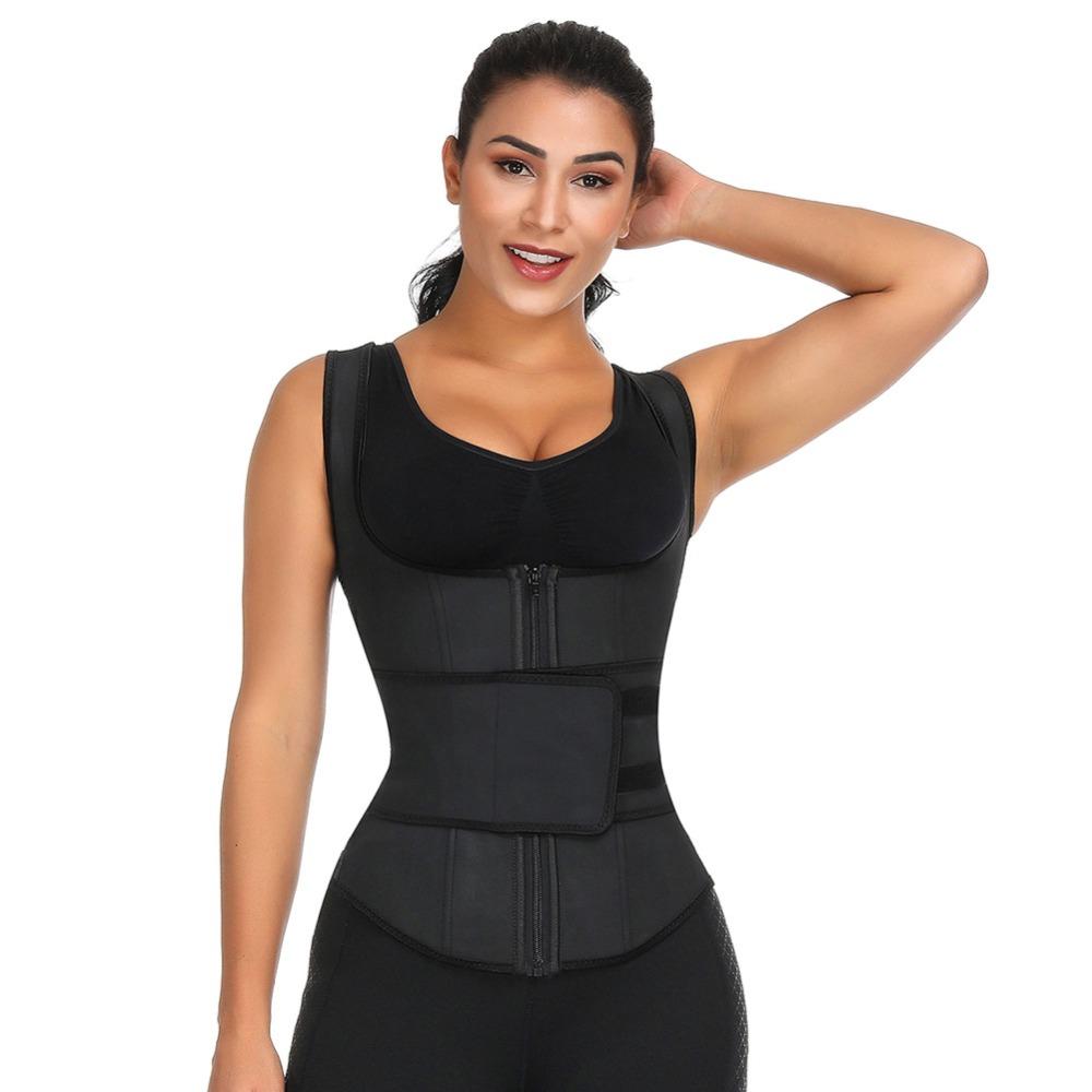 Gilet ceinture de sudation Lighteme Waist Trainer - Fitness Trimmer ~ Avec Velcro et fermeture éclair !