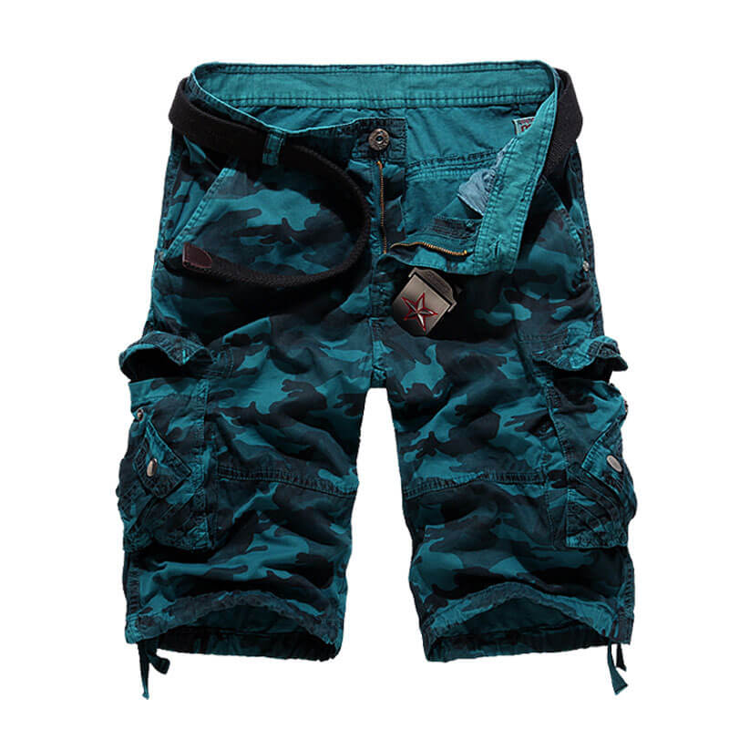 Lighteme Herren-Shorts, lockere, lässige Camouflage-Cargo-Shorts mit mehreren Taschen, Wandershorts