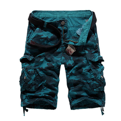 Lighteme Herren-Shorts, lockere, lässige Camouflage-Cargo-Shorts mit mehreren Taschen, Wandershorts