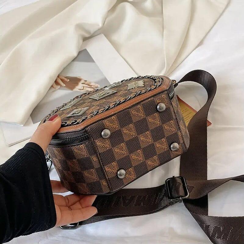 Lighteme Damen Lederhandtasche - Retro Leder Umhängetasche