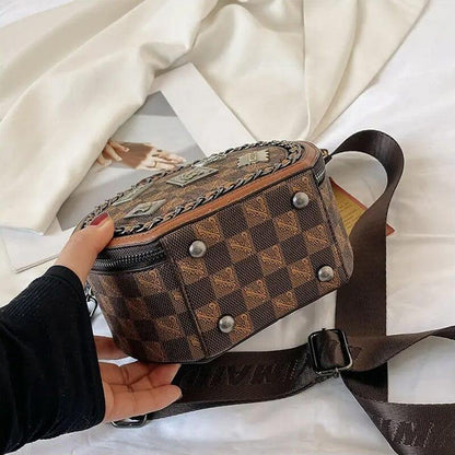 Lighteme Damen Lederhandtasche - Retro Leder Umhängetasche