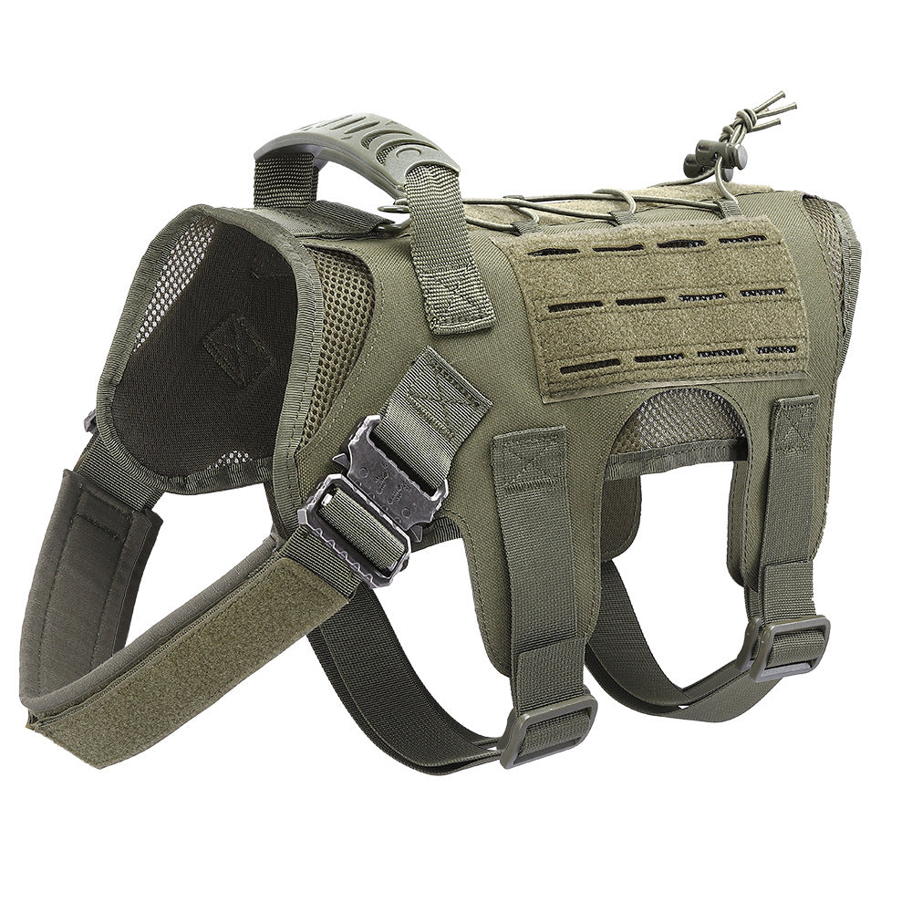 Harnais tactique en nylon pour chien Lighteme - Harnais de dressage pour chien très résistant - Sans traction - Liquidation