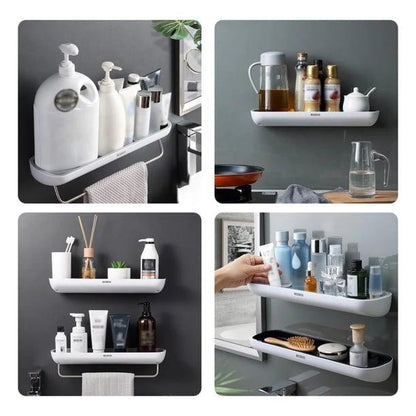 Étagère de rangement de salle de bain sans perçage Lighteme