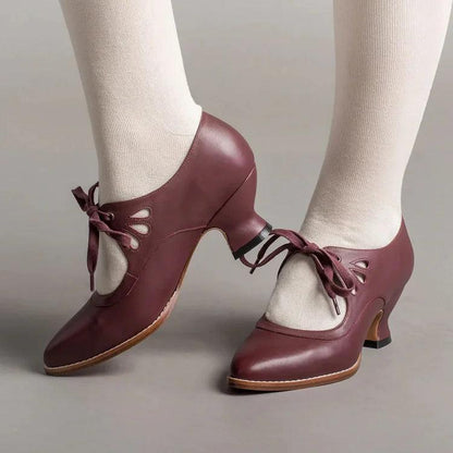 Orthopädische Schuhe mit hohem Absatz aus Leder von Lighteme für Damen