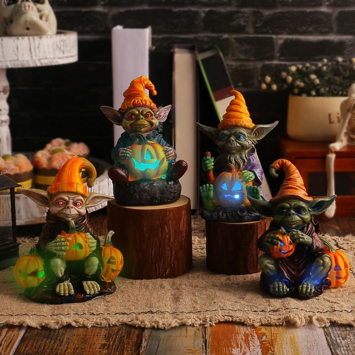 Lighteme - Statue en résine d'Halloween avec lampe citrouille | ACHETEZ-EN 1, OBTENEZ-EN 1 GRATUITEMENT