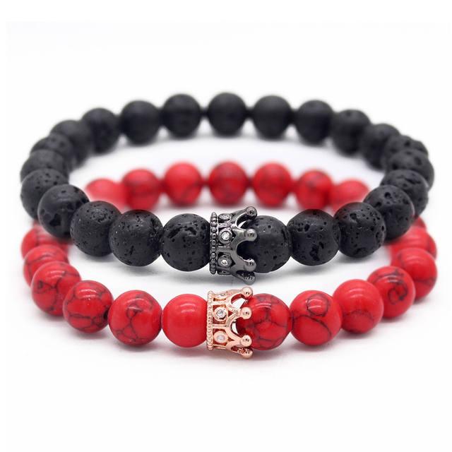 Lighteme Magnetische Partnerarmbänder „König &amp; Königin“ (2 Stück)